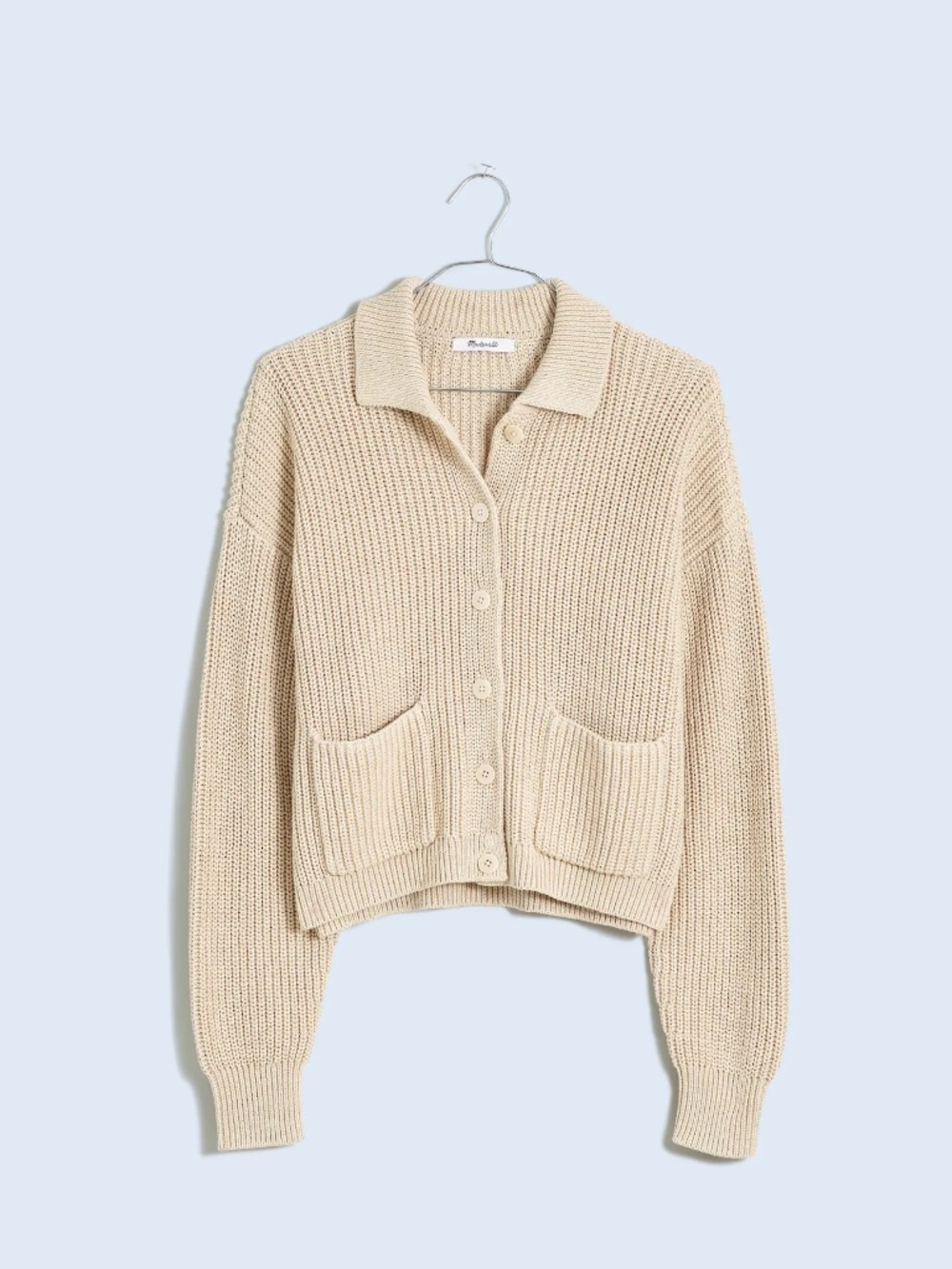 NWT Madewell Ribbed Polo Cardigan Sweater